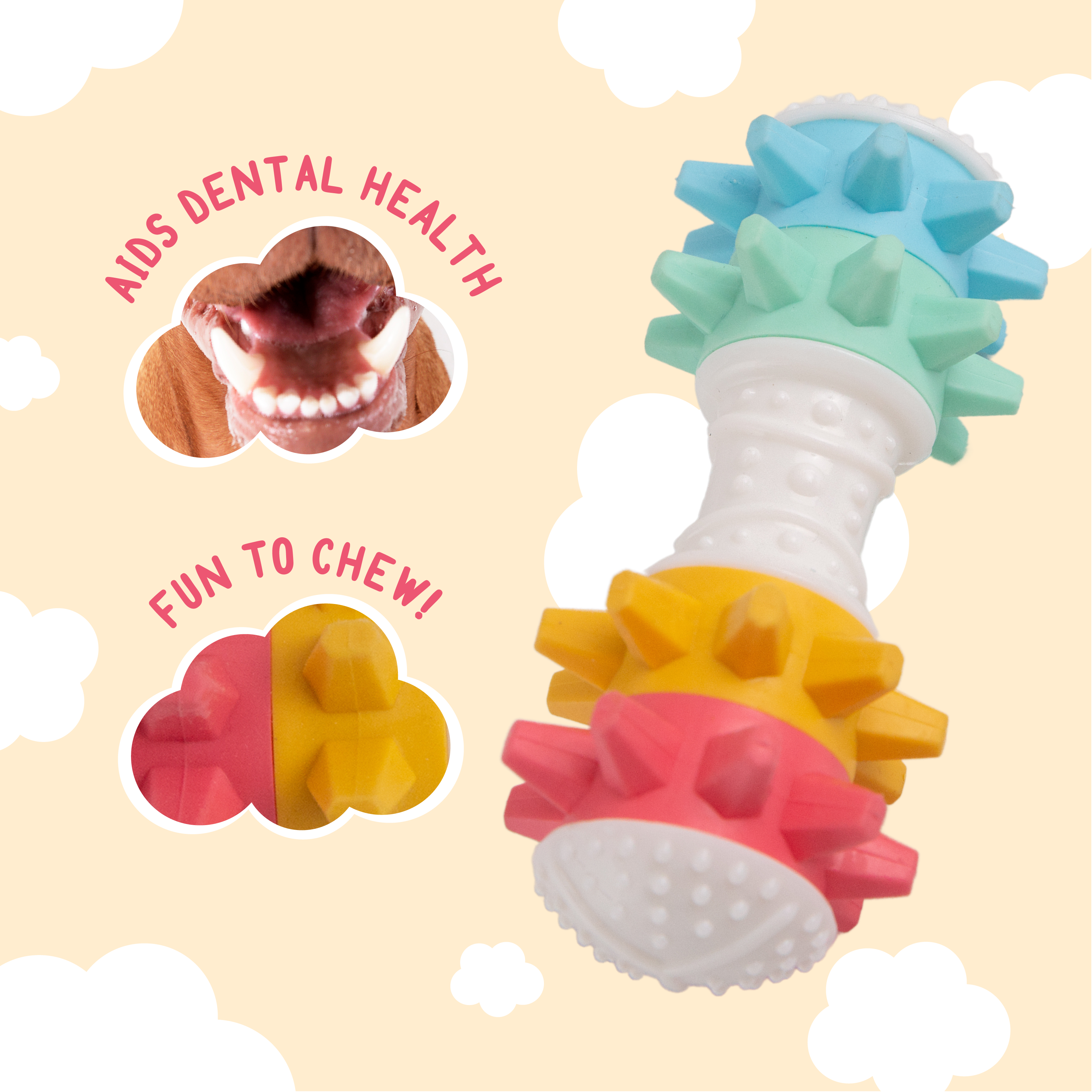 SnugArooz - Wholesale Pet Chew Toy - Dog - Shake It Off Nylon Noisy Bone3