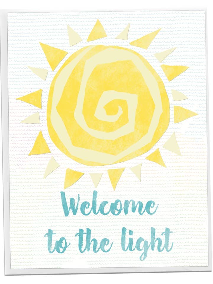 Welcome to the Light for wholesale by Blue Desk Art
