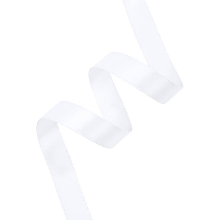 LA Ribbons Wholesale - Wholesale Ribbon - Gift Wrapping - Single Face Satin Ribbon | White (029)8