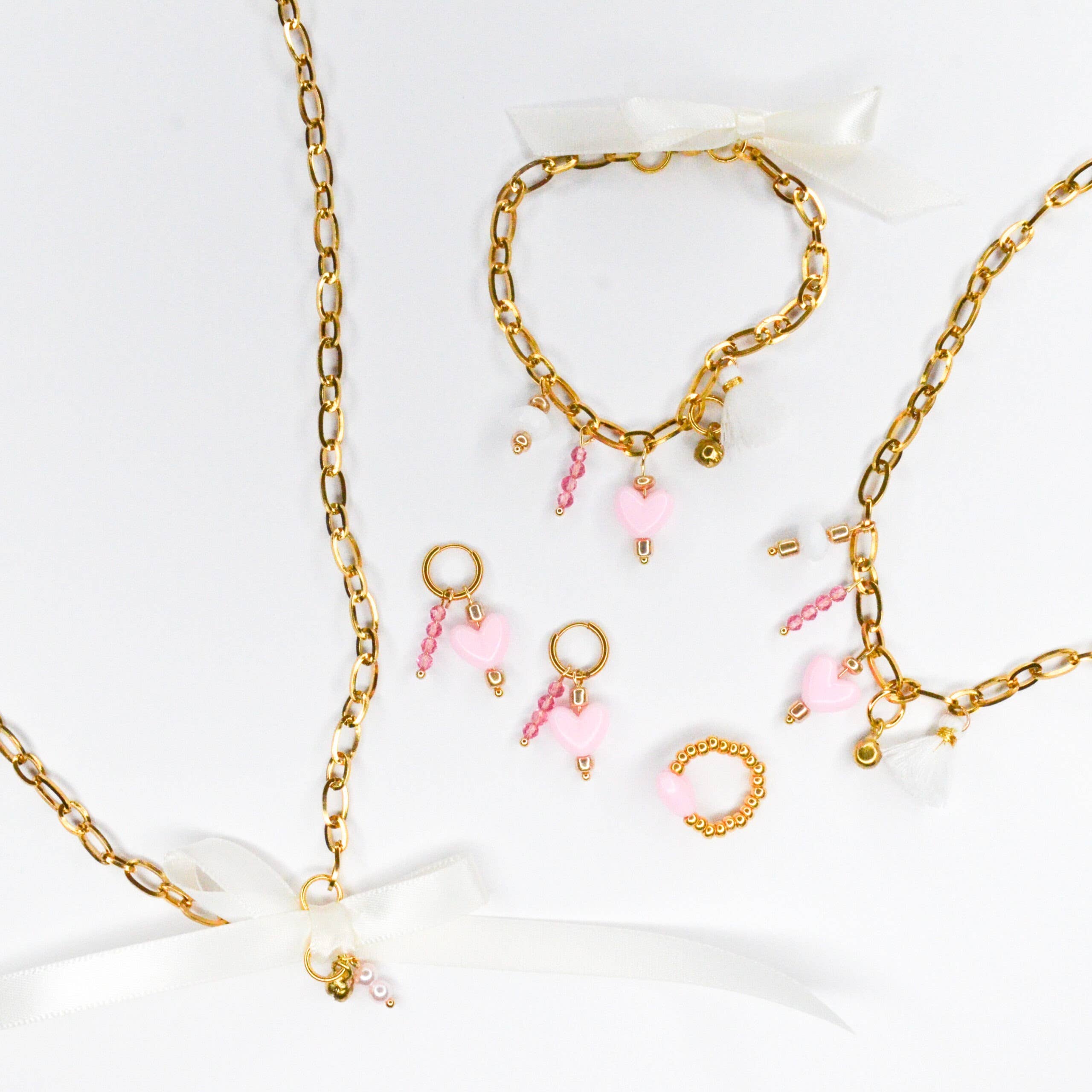 Feestbeest-kids - Wholesale Dangle Earrings - Oorbellen Pink Heart1