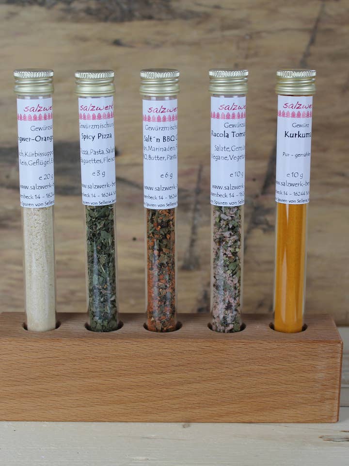 Sæt med 5 med krydderier for engroshandel hos Salzwerk Berlin