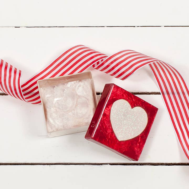 3" Capiz Box Glittered Heart (White/Red) and other Purchase Wholesale valentine's day boxes. Free Returns & Net 60 Terms on Faire trending on Faire.