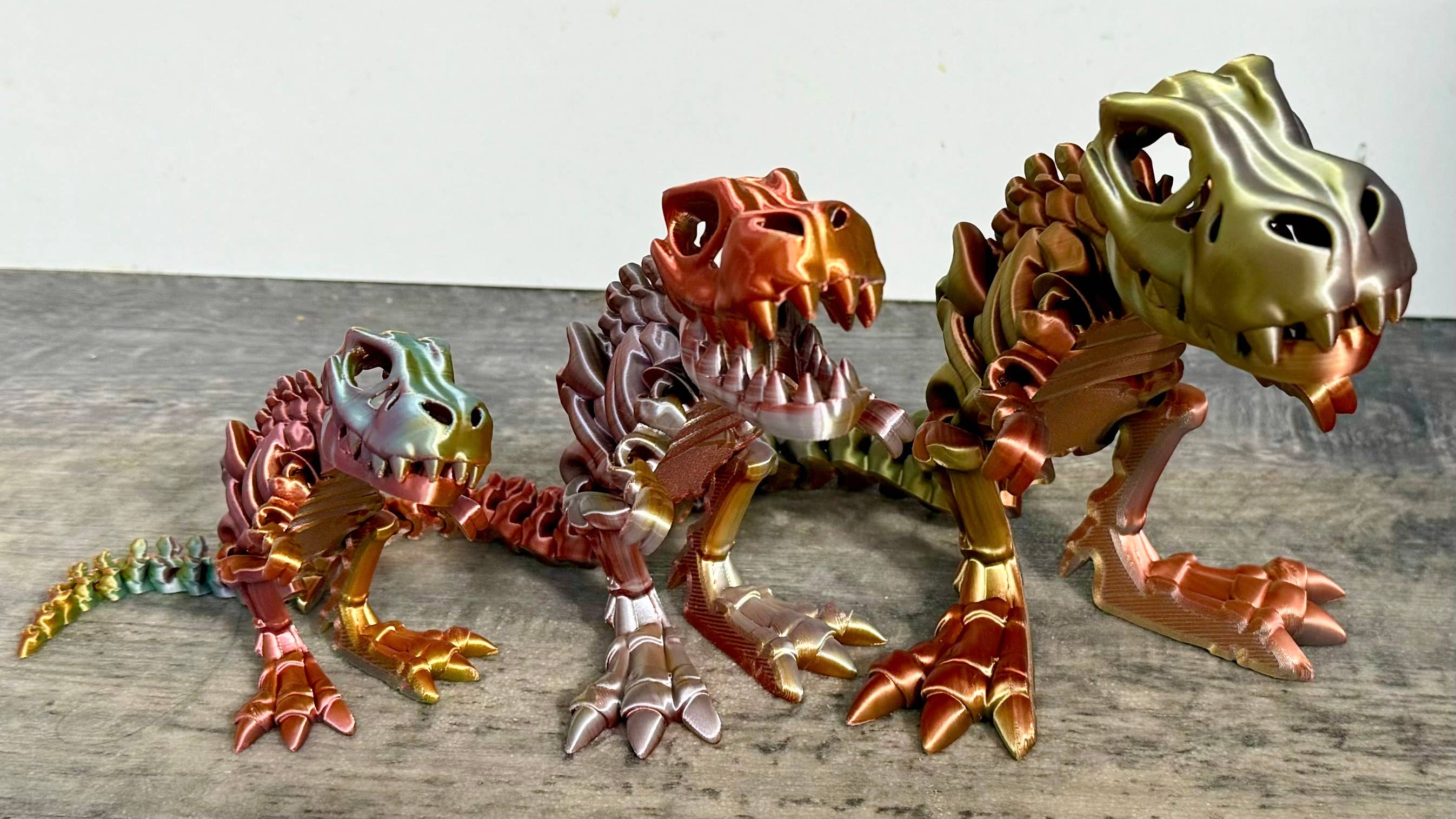 LNZ Custom Design – Brinquedo Fidget - Crianças por atacado – Esqueleto de Tyrannosaurus Rex impresso em 3D6