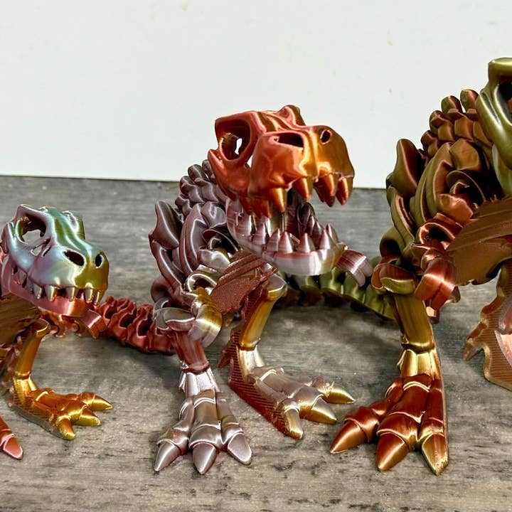 LNZ Custom Design – Brinquedo Fidget - Crianças por atacado – Esqueleto de Tyrannosaurus Rex impresso em 3D6