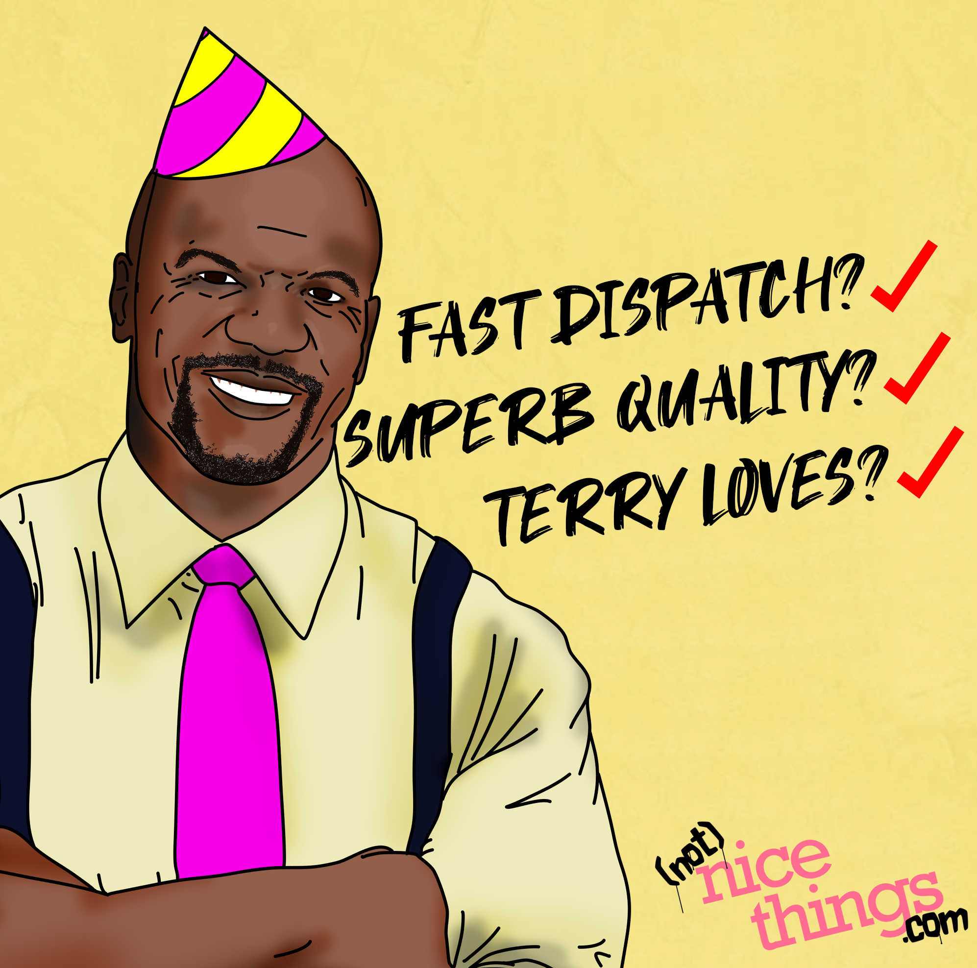 NotNiceThings - Venta al por mayor Tarjetas de cumpleaños - Tarjeta de cumpleaños de Terry Jeffords | Tarjeta de cumpleaños de Brooklyn 992