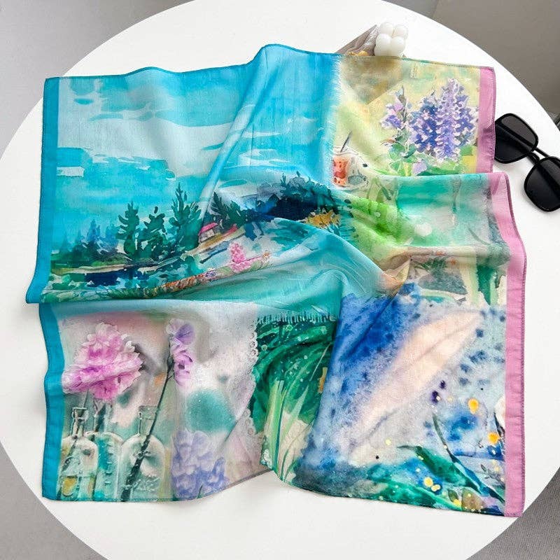 Marayn - Vendita all'ingrosso Sciarpa - Donna - Sciarpa in Misto Seta Leggera Primavera Estate Versatile41