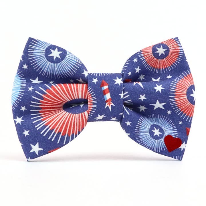 Fireworks Bow Tie Collar Attachment for wholesale by Dubdog Designs