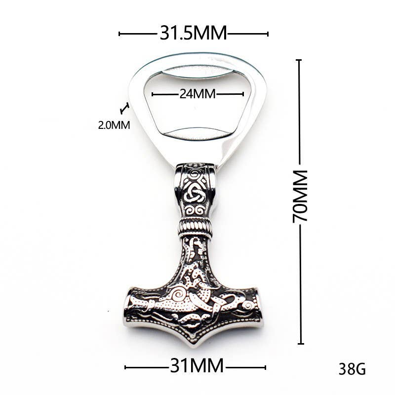 Gemcohub – wholesale Bottle/wine opener – Creative Retro Viking Thor's Hammer Beer Bottle Opener1
