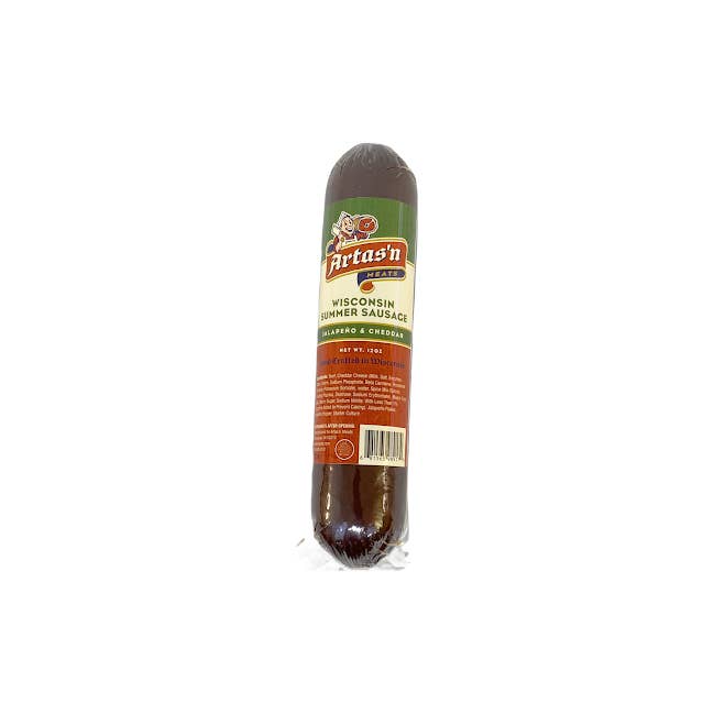 Artas'n Meats, LLC - Venta al por mayor Salchichas - Salchicha de verano con queso cheddar y jalapeño, 12 onzas