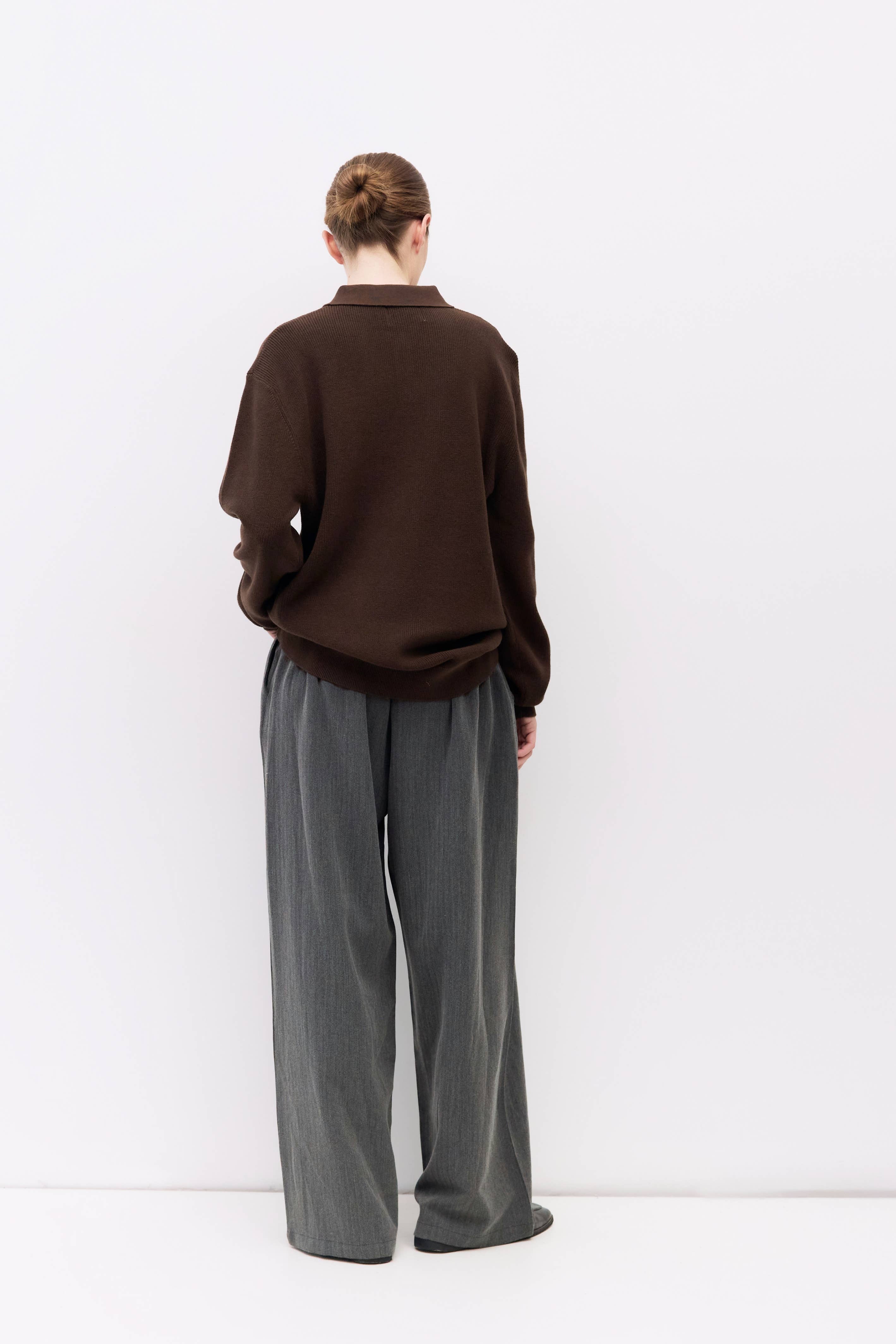 MOD REF - Wholesale Knit Sweater - Unisex - The Damien Sweater | Knit Polo Sweater Top16