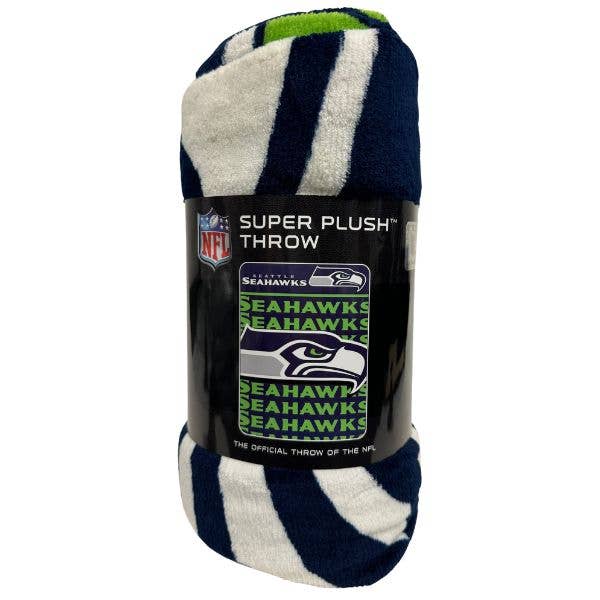 St. Louis Wholesale LLC - Wholesale Throw Blanket - Seattle Seahawks Blankets - 46"x60" Super Plush - 40YD DASH