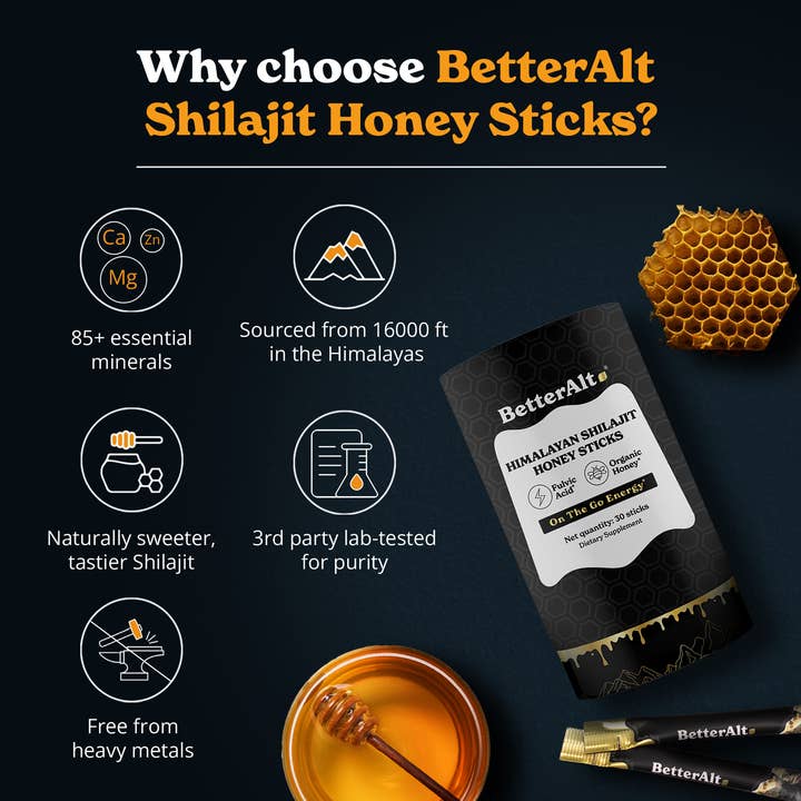 Azuretale INC - Wholesale Honey - Shilajit Honey Sticks | Classic, Caramel & Cinnamon | 3 pack4