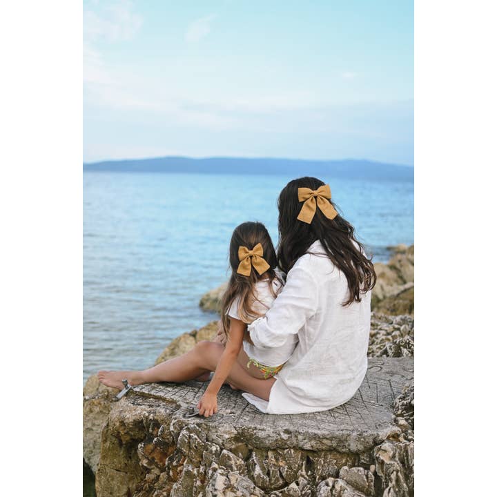 Lanika Atelier, Nika Korošec s.p. - Wholesale Hair Bow - Women's - Large 100% linen hair bows, big hair bows for kids and woman4