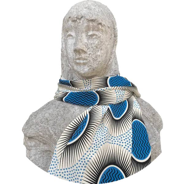 Eclipse Blue Silk Shawl for wholesale by Cressida Bell