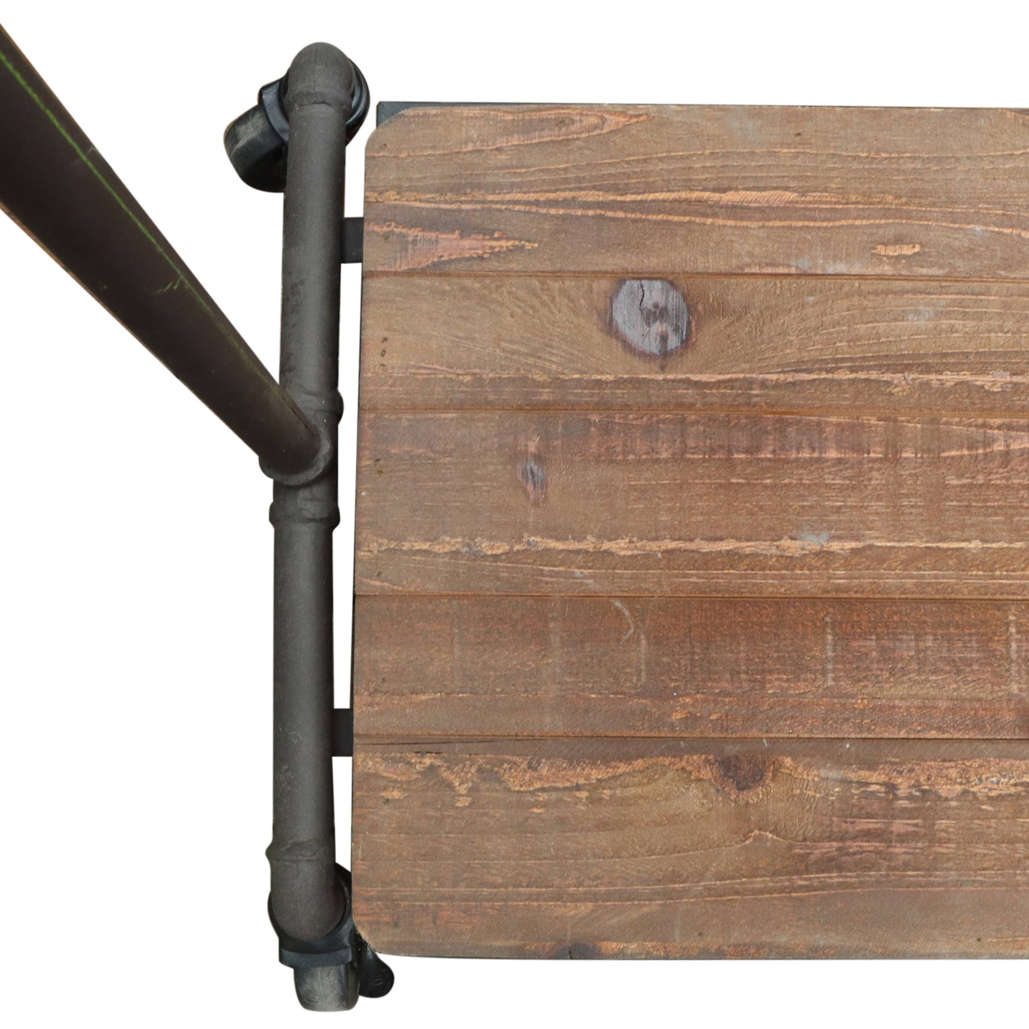 Paris Loft Inc – Cabide por atacado – Racks de vestuário de metal com prateleira de madeira e rodas com fechadura6