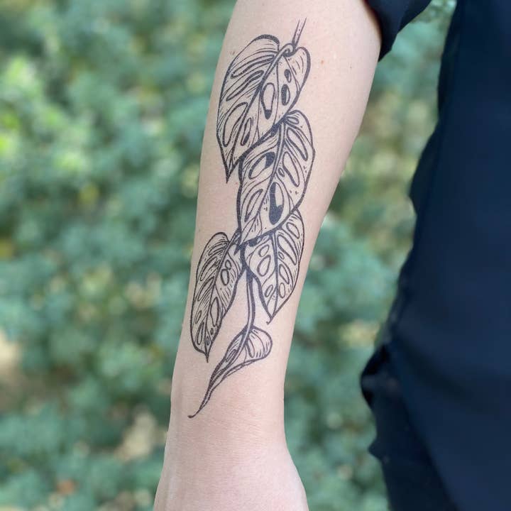 NatureTats – wholesale Temporary tattoo – Monstera Vine Temporary Tattoo6