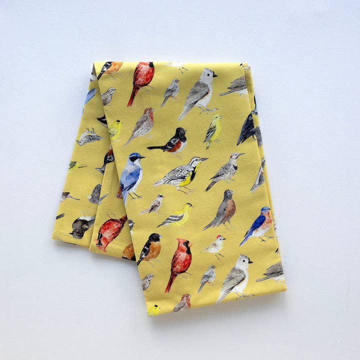 Yardia - Wholesale Tea Towel - Backyard Birds Tea Towel - Organic Cotton Kitchen Towel2