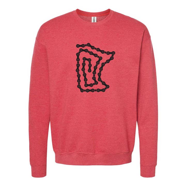 Bike Chain Minnesota Sweatshirt mit Rundhalsausschnitt für den Großhandel von Minnesota Awesome