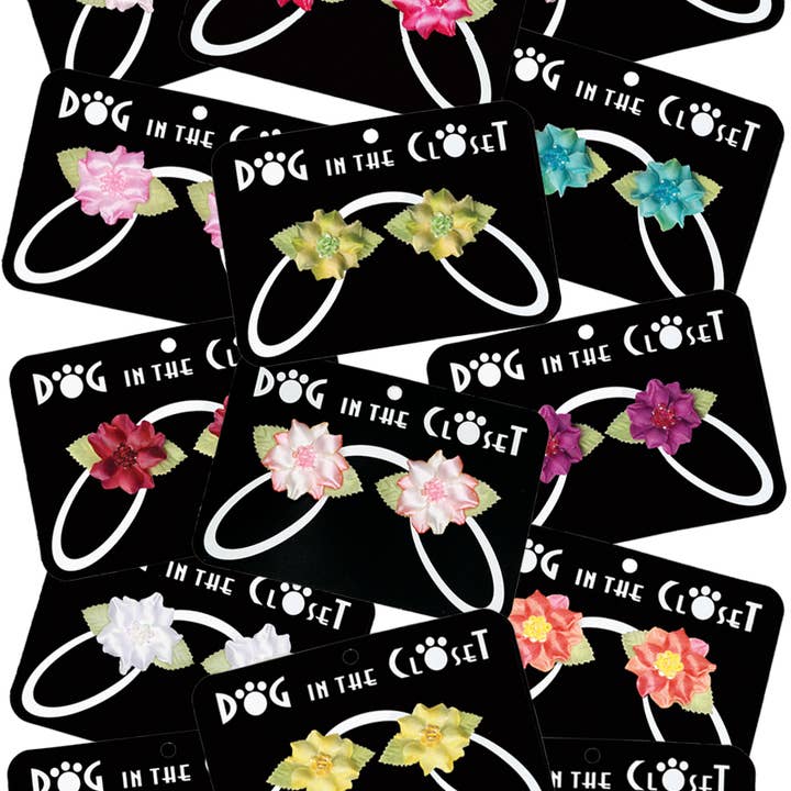 Silk Flower Hair Clips for Dogs for wholesale by Dog in the Closet