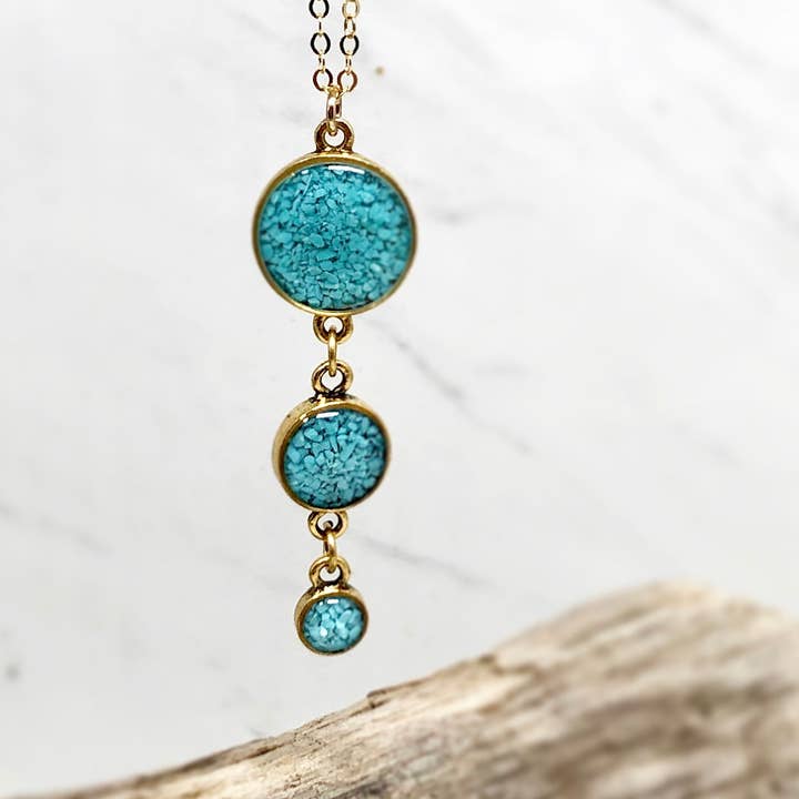 Collana Gocce Turchese per la vendita all'ingrosso da parte di June & Simple - by Hadas Kol