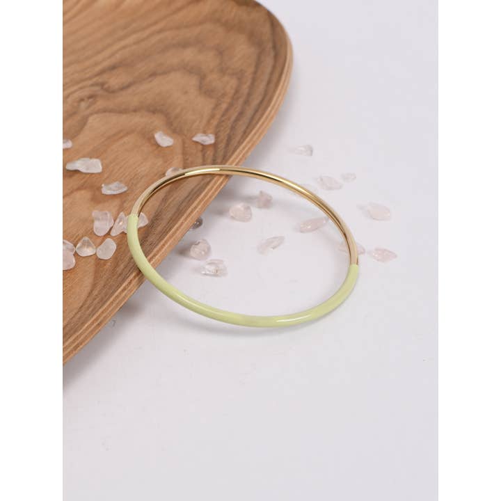 Victoria Moda - Wholesale Bangle Bracelet - Stainless steel bracelet with colorful enamel