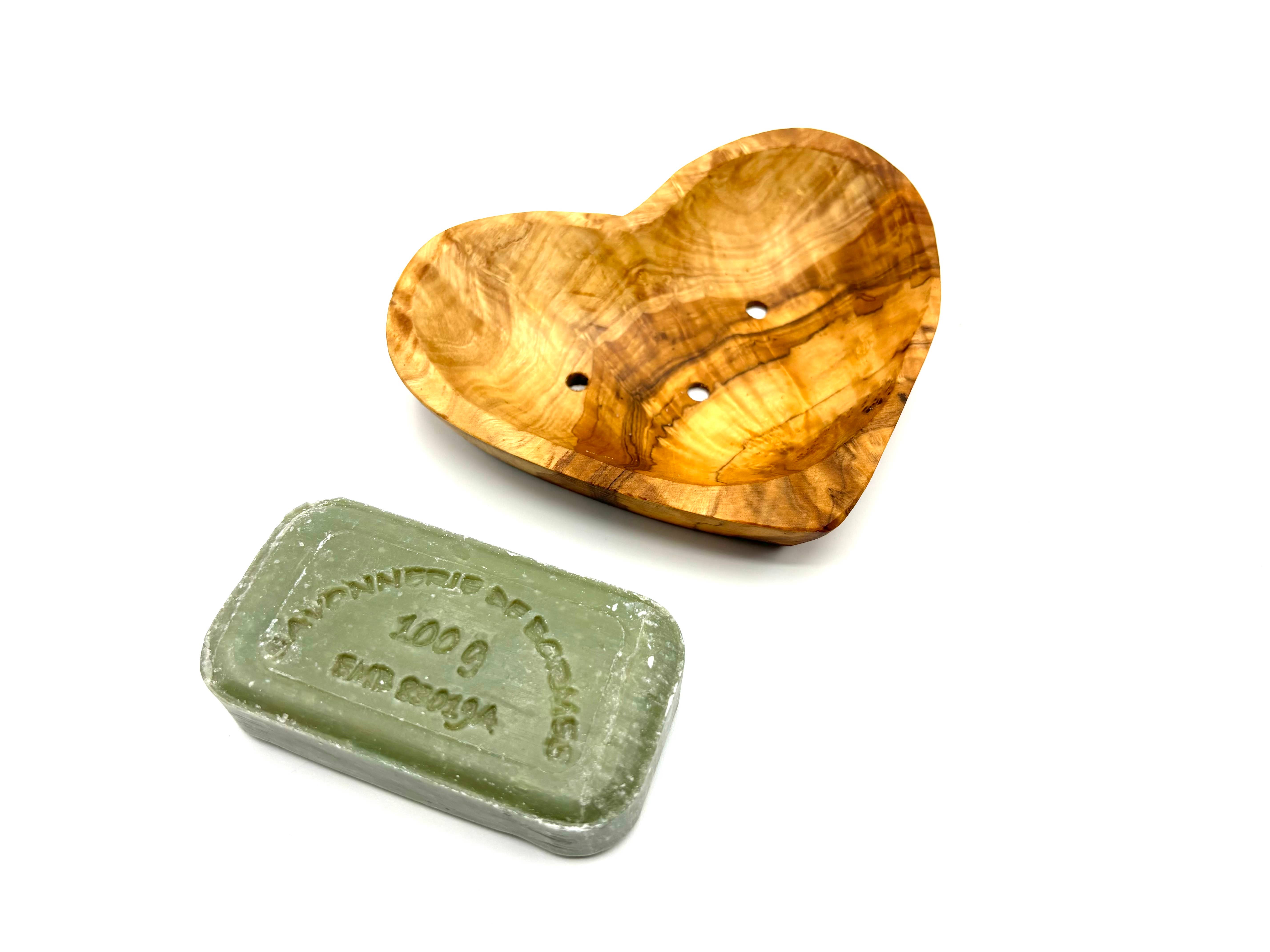 olivenholz-erleben - Wholesale Bath Soap Dish - Heart-shaped soap dish made of olive wood6