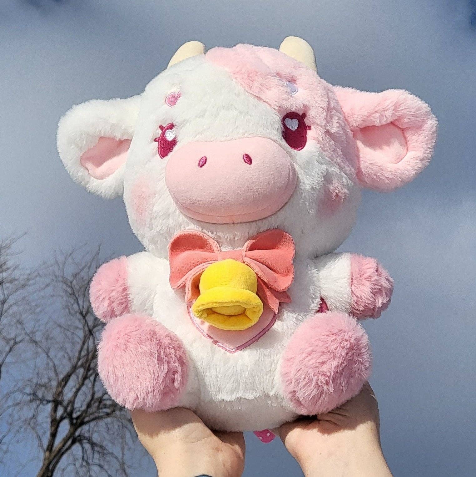 Kawaii Belle Strawberry Cow Soft Toy 20cm Soft Stuffed Animal