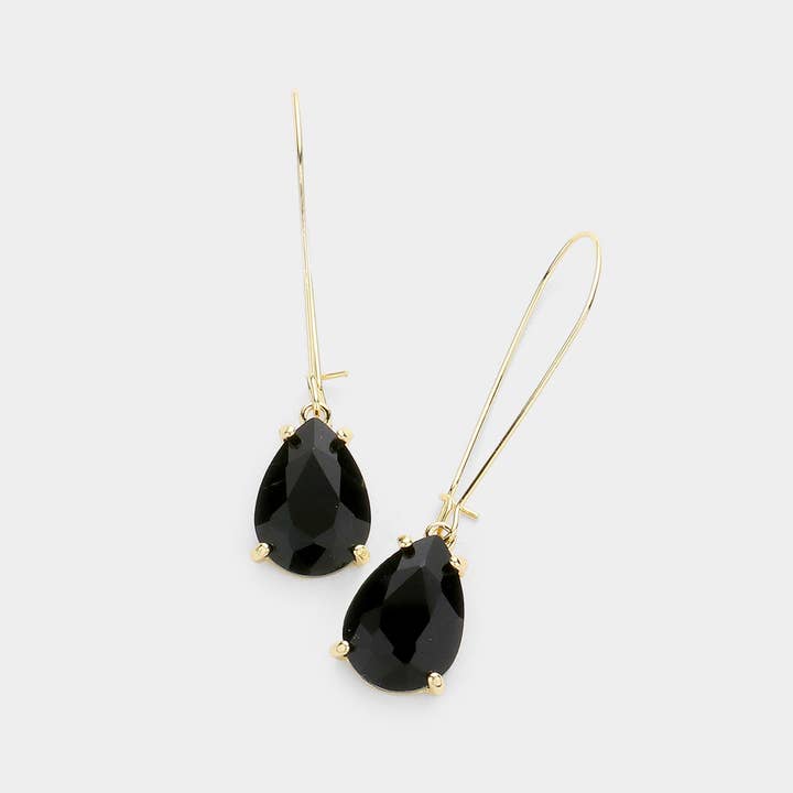 Sensibling Corp. - Wholesale Dangle Earrings - Teardrop Stone Dangle Evening Earrings