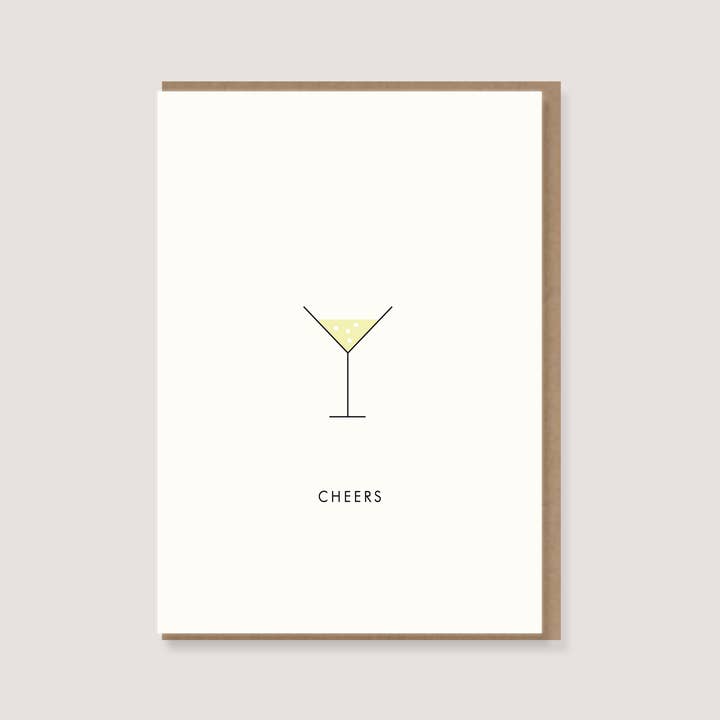 LØTTEBOM - Wholesale Everyday Greeting Card - Greeting card with envelope - “Sektflöte - Cheers”