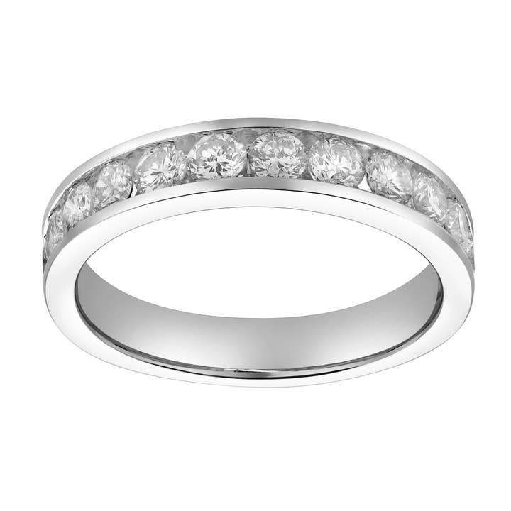 Bague Anneau Helix en Or Blanc 14K Sertie de Diamants Ronds - 1,04cts pour la vente par LuvMyJewelry (LMJ)