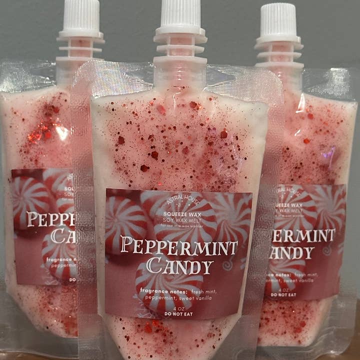 'Peppermint Candy' Squeeze Wax™ Squeezable Soy Wax Melt for wholesale by Astral House Aromas