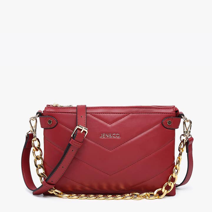 Jen & Co. - Wholesale Crossbody Bag - Women's - M2419 Britt Puffer Crossbody w/ Snaps