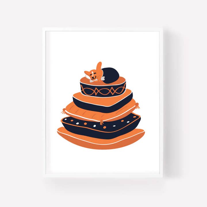 Corgi Dreams - Stampa 8 x 10 per la vendita all'ingrosso da parte di Dote Note + Gift