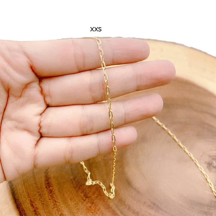 Beads Creation - Wholesale Craft Supplies - Gold Filled Paperclip Chain by Foot, Oval Link Chain CH108