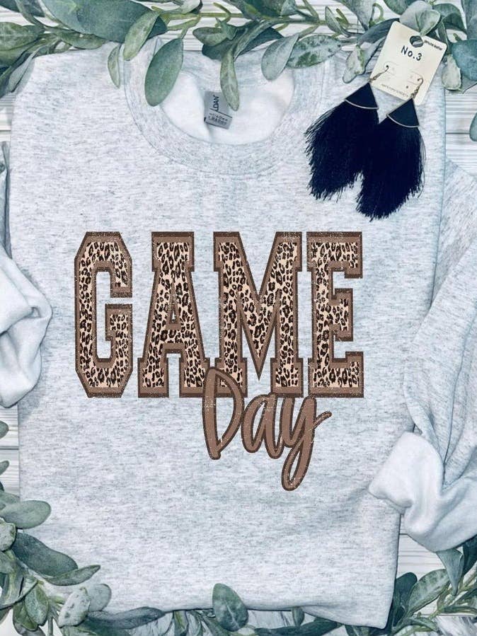 Game Day Leopard (maquette de sweat-shirt) pour la vente par 1/2 Penny Wholesale