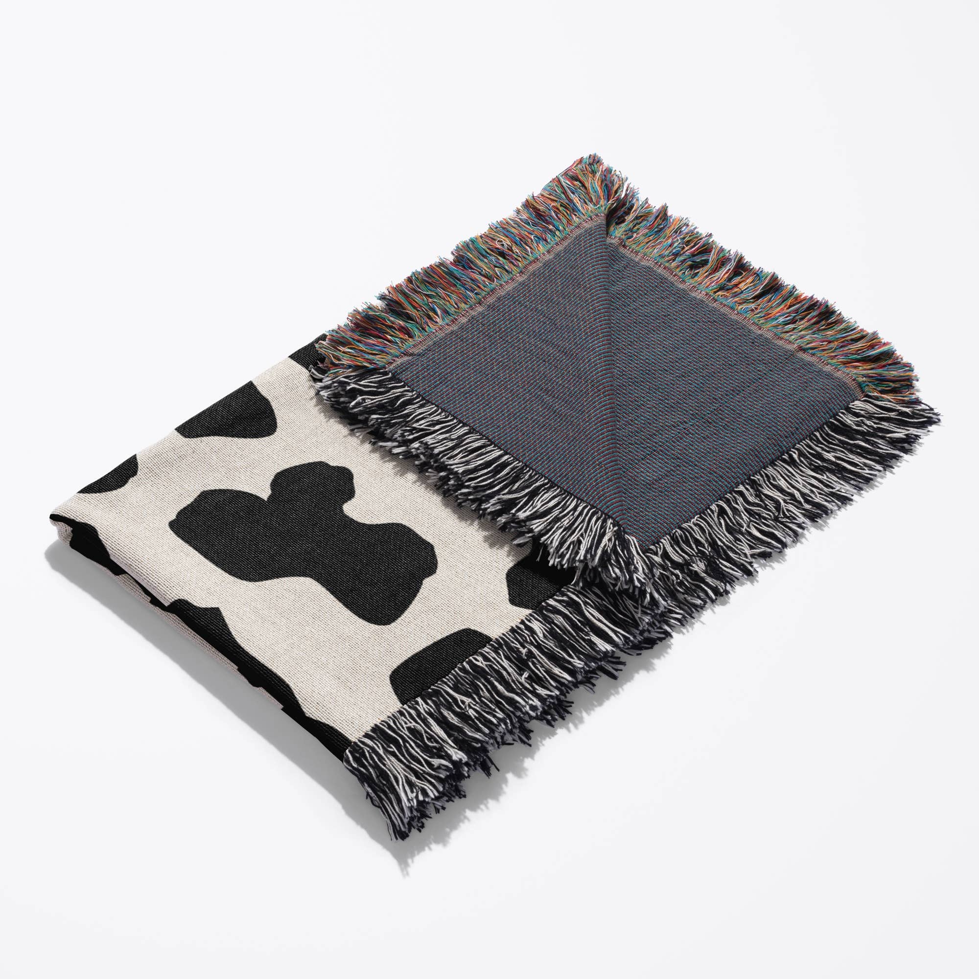 3dRose - Wholesale Throw Blanket - 3dRose, Black and white Cow pattern - Animal print - patches spots dairy skin hide fur stylish cowboy, Blanket3