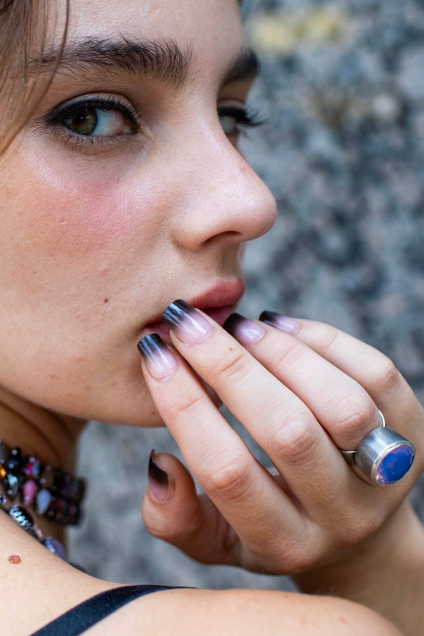 Vesper Obscura - Wholesale Cocktail/Statement Ring - Mini Orb Ring in Periwinkle1