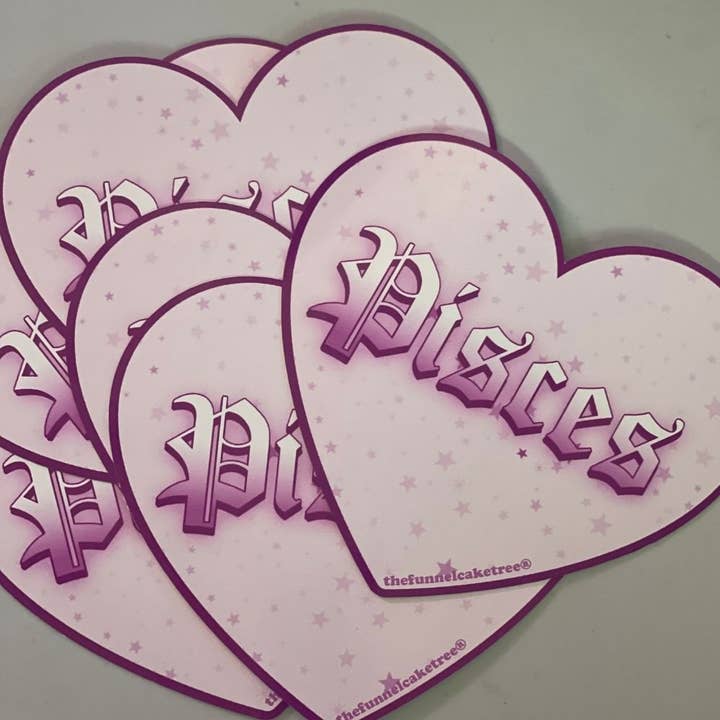Zodiac Star Sign Heart Oversized Stickers 😍😍 - Pack of 12 for wholesale by The Funnel Cake Tree