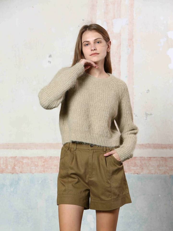 S24203005 - Pull court côtelé pour femmes pour la vente par The Korner - USA