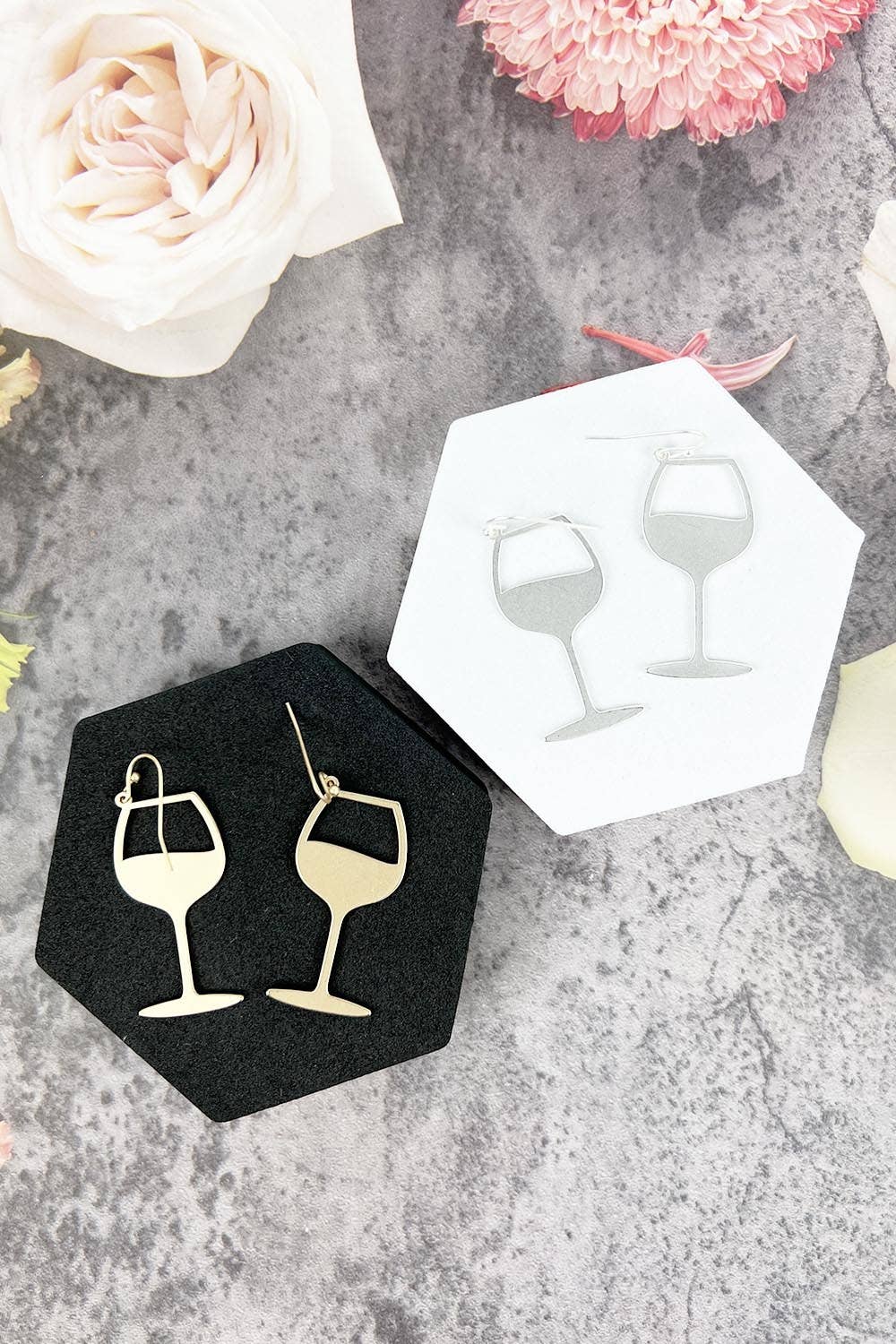 JHP Collection - Wholesale Dangle Earrings - WINE GLASS SHAPE FILIGREE HOOK EARRING3