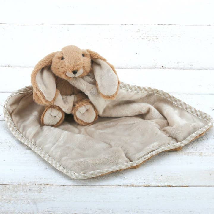 Jomanda Soft Toys & Accessories - Wholesale Security/Cuddle Blanket - Baby - Bunny Baby Plush Soft Toy Soother Comforter Brown 29 X 29CM