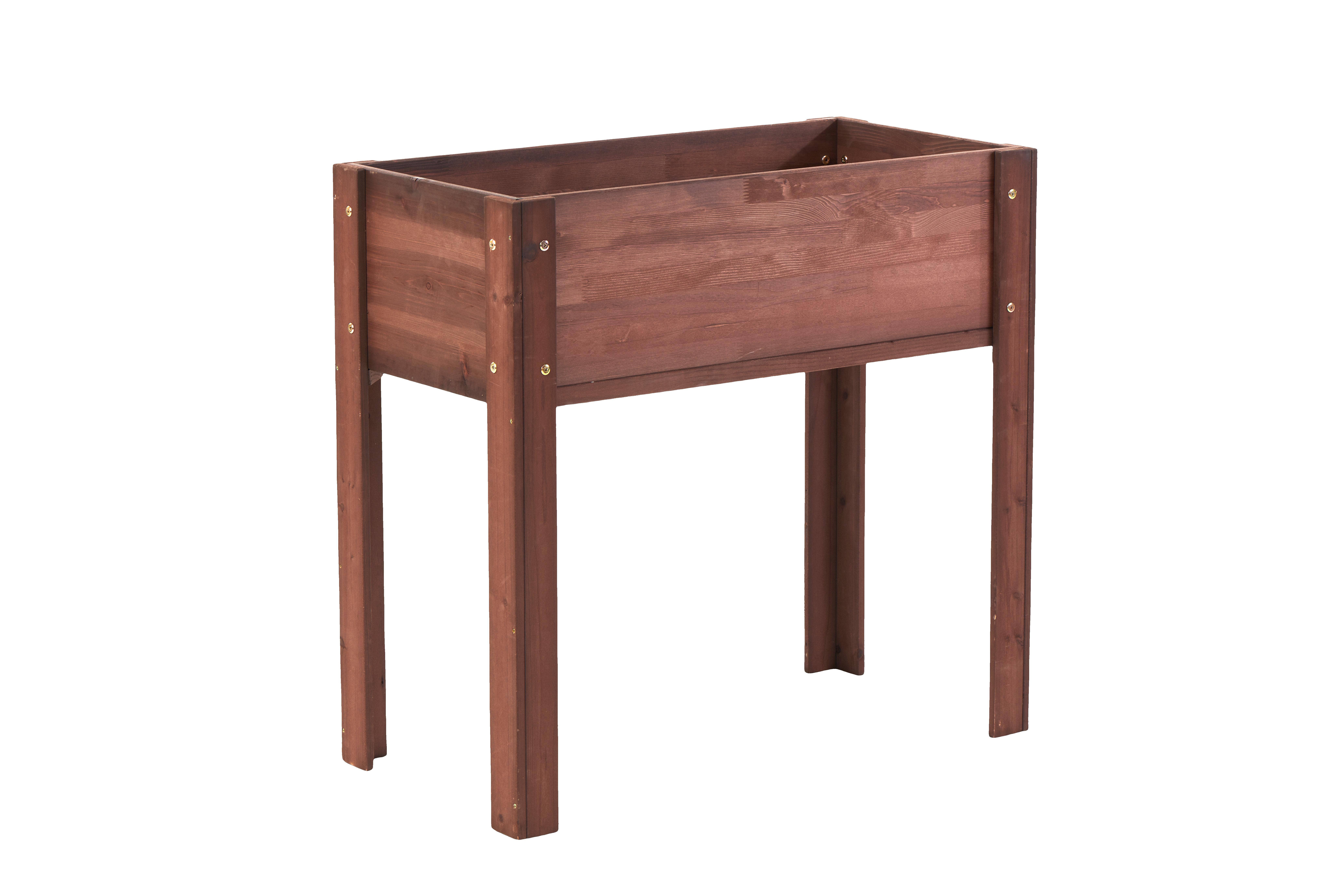 39F Inc. - Wholesale Planter Box - 31" Raised Garden Bed with Legs, Brown/Grey24