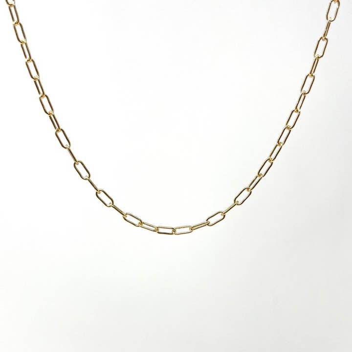 Kleine lange Gliederkette mit Goldfüllung für den Großhandel von Jennifer Shon Jewelry