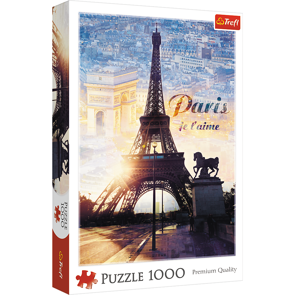 CASTORLAND by Bridge Toys – wholesale Puzzle – Adult – 1000 Piece Jigsaw Puzzles, Paris at Dawn Puzzle, France, Puzzle of The Eiffel Tower, Arc De Triumph, Adult Puzzles, Trefl 103940