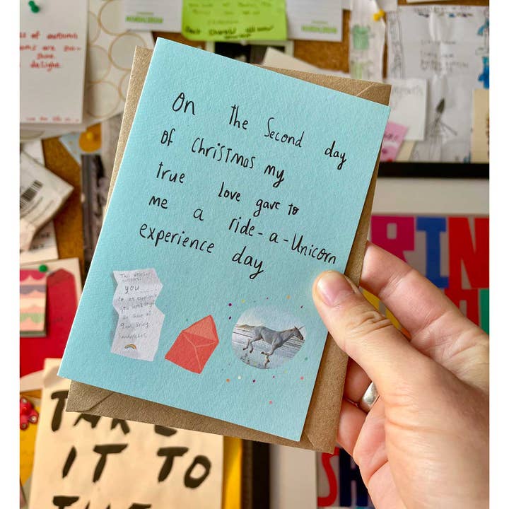 Monte um cartão de dia de experiência de unicórnio por atacado de Nicola Rowlands