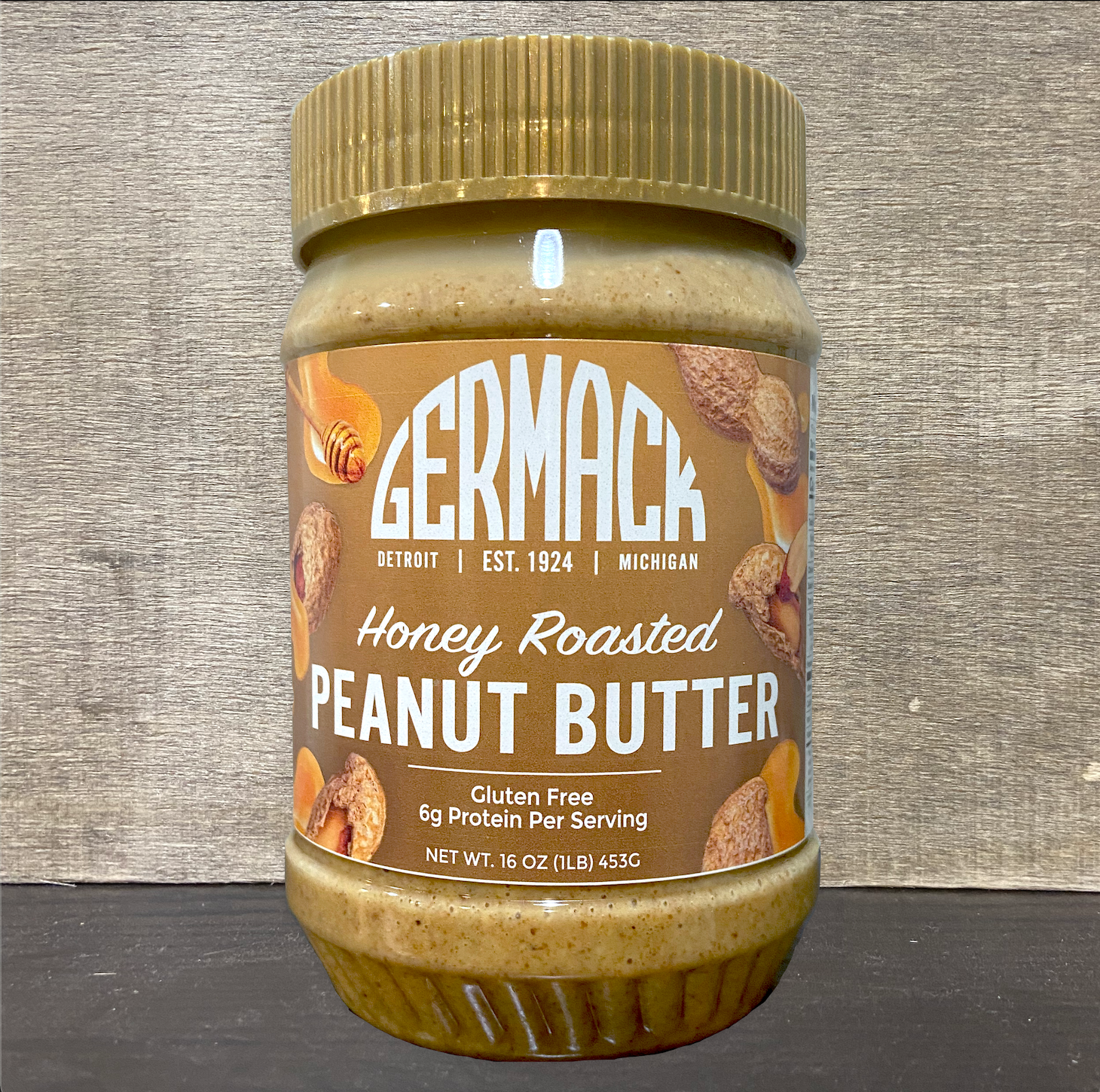 Germack Pistachio Company - Wholesale Nut Butter - Natural Fresh Ground Honey Peanut Butter 16 oz1