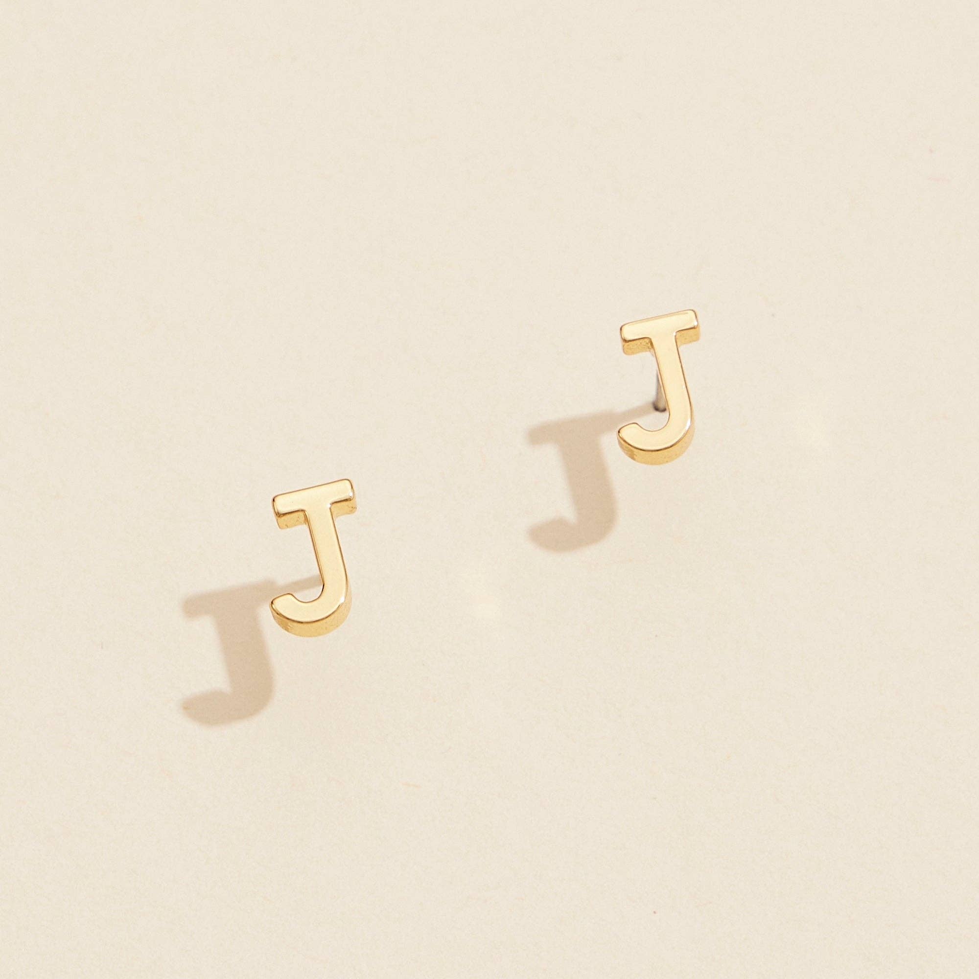  Assorted Initial Metal Stud Earrings for wholesale on Faire8