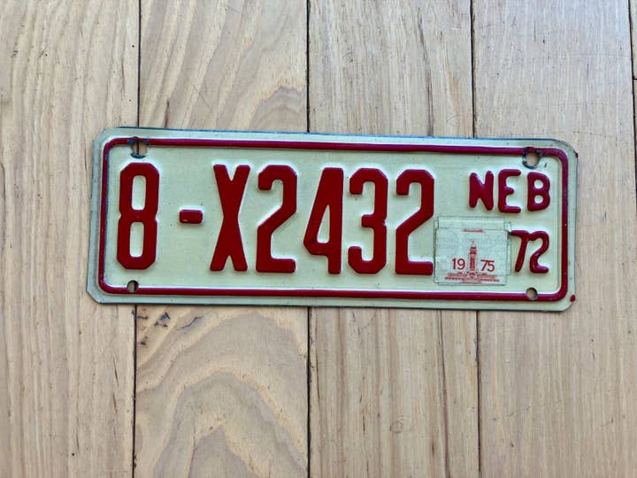 1972 Nebraska Landbrug Trailer Nummerplade for engroshandel hos RusticPlates