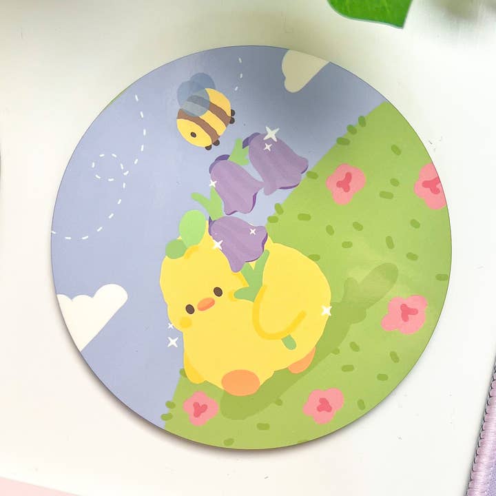 Adventure Duck with Bluebell Florals / Kawaii for wholesale by Peaches and Bees.