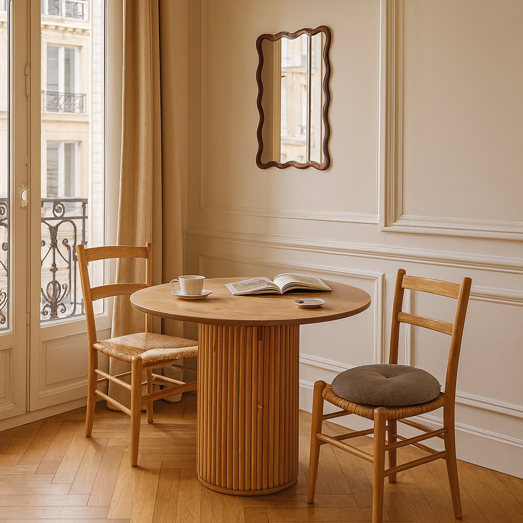 Opjet Paris - Vente Tables d'appoint - Table à manger ronde Lize pm naturel D90 H75cm1